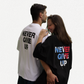 Never Give Up Black Oversized T-Shirt